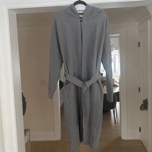 WINGS + HORN - Organic Cotton Grey Hooded Robe